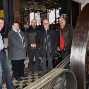 Die SPD-Landtagsabgeordnete Tanja Wagener (2.v.l.) informierte sich über die geplante Erweiterung des Technikmuseums in Freudenberg. Ihre Gesprächspartner waren die Vorstandsmitglieder (übrige Pers. v.l.n.r.) Wolfgang Leh, Alexander Fischbach, Hans Jürgen